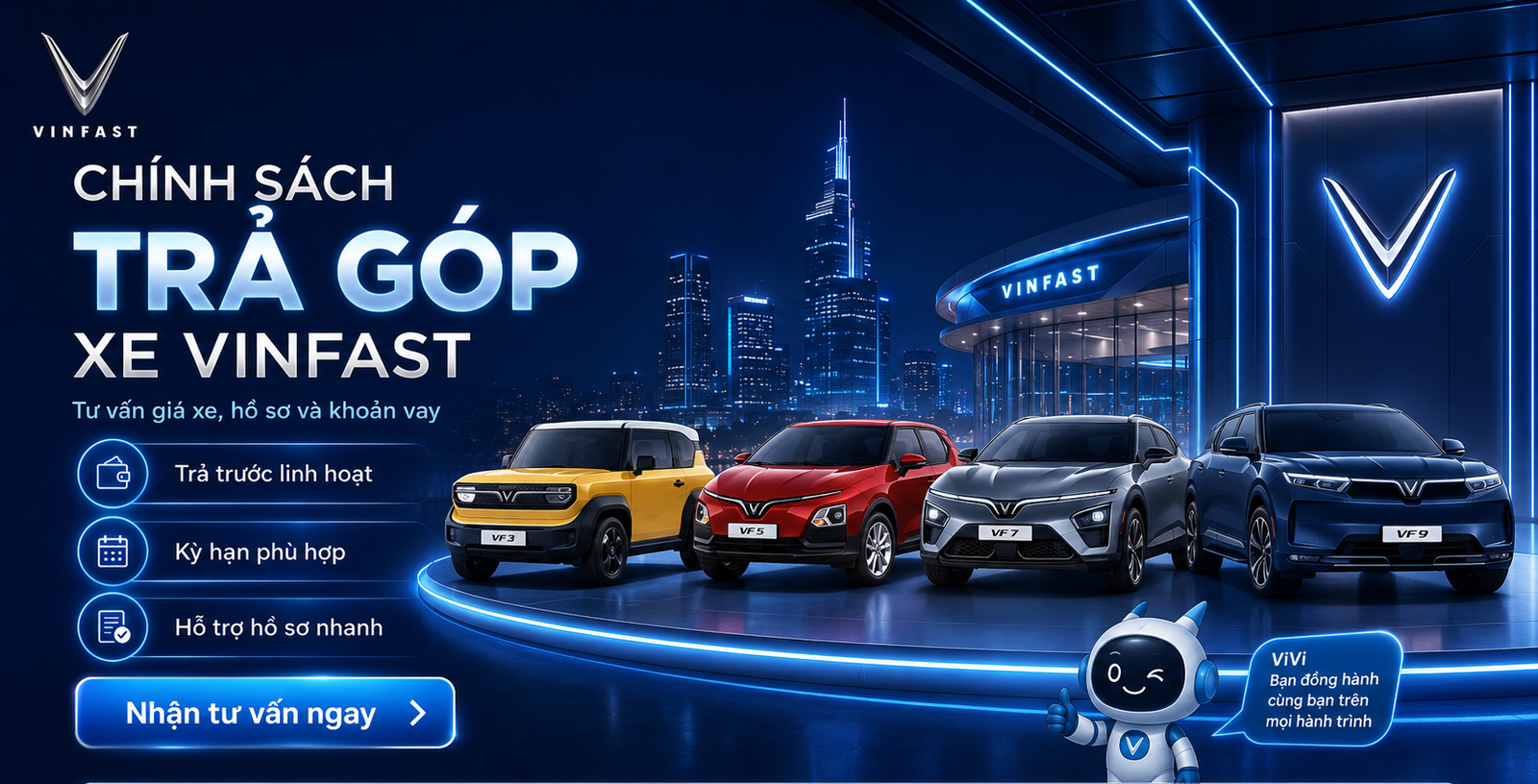 Mua xe VinFast trả góp 2026 — chính sách trả góp xe ô tô VinFast tại đại lý