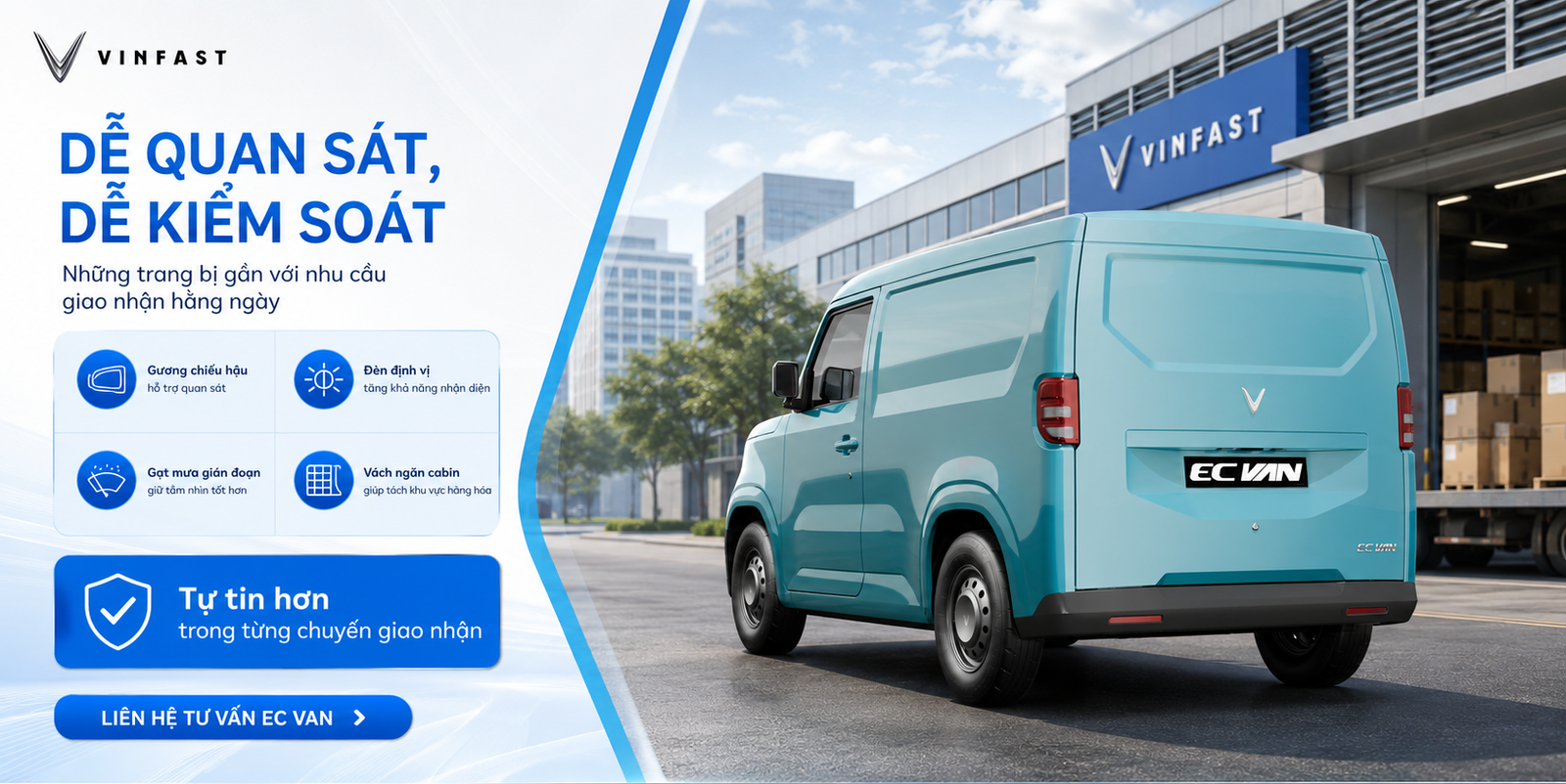 Trang bị an toàn trên VinFast EC Van