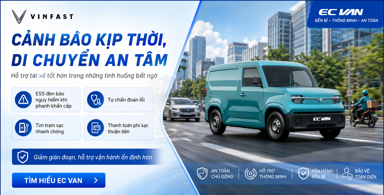 Trang bị an toàn trên VinFast EC Van
