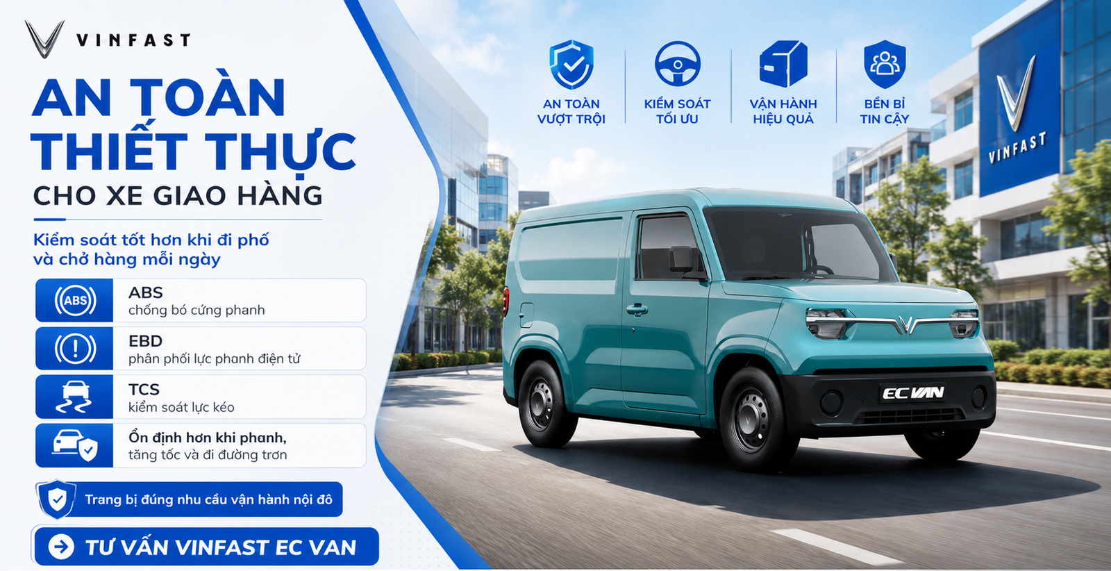 Trang bị an toàn trên VinFast EC Van