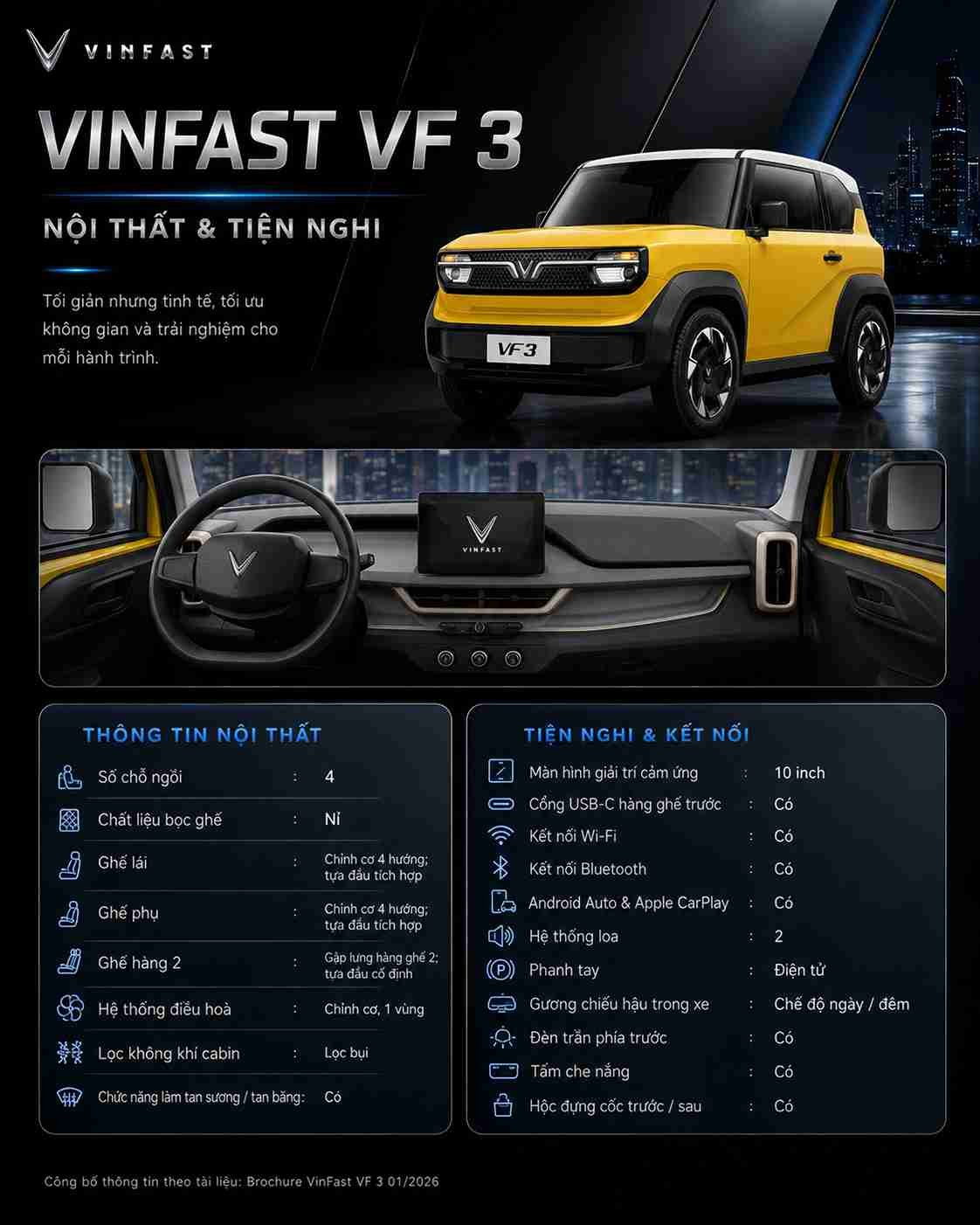 Thông số kỹ thuật xe điện VinFast VF 3 — ảnh 6