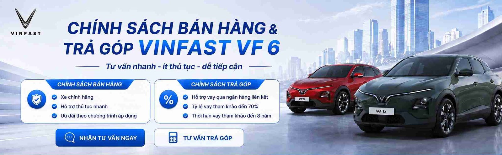 Chính sách bán hàng và trả góp xe ô tô Vinfast