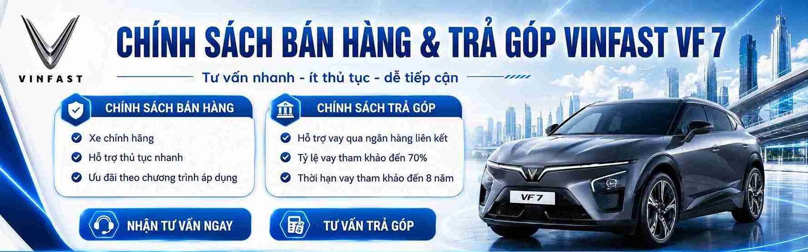 Chính sách bán hàng và trả góp xe ô tô Vinfast