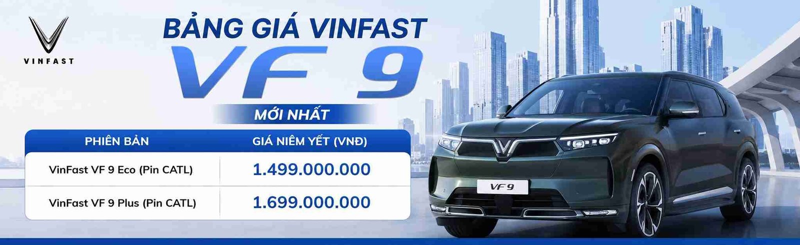 Giá bán Vinfast VF 9 mới nhất