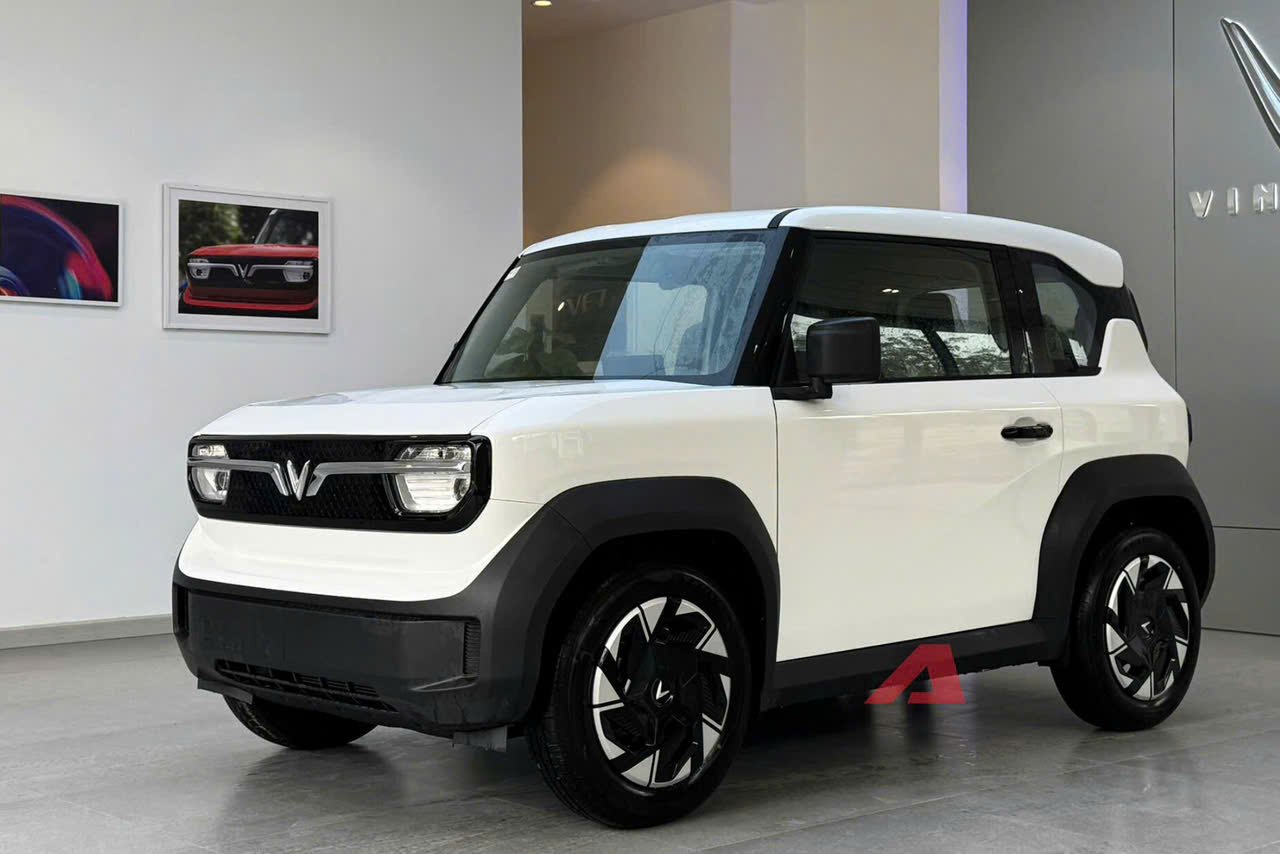 Ô tô điện VinFast trưng bày tại showroom, nơi anh chị xem xe thật và nhận báo giá bằng văn bản