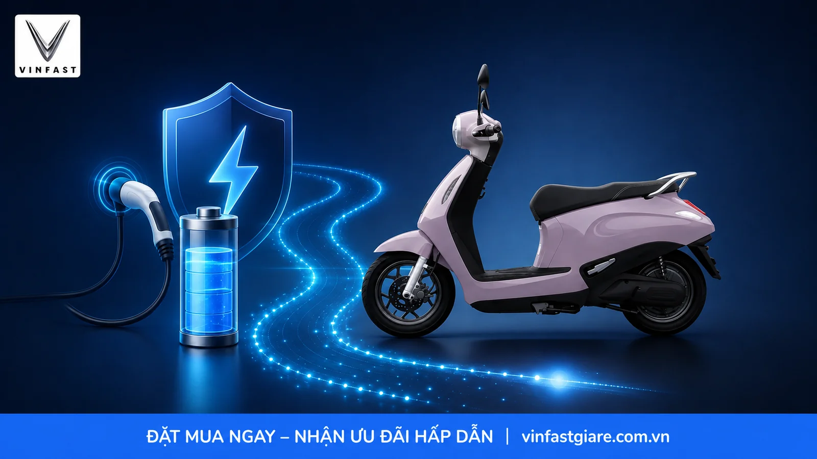 Pin và quãng đường di chuyển của VinFast Evo Grand Lite