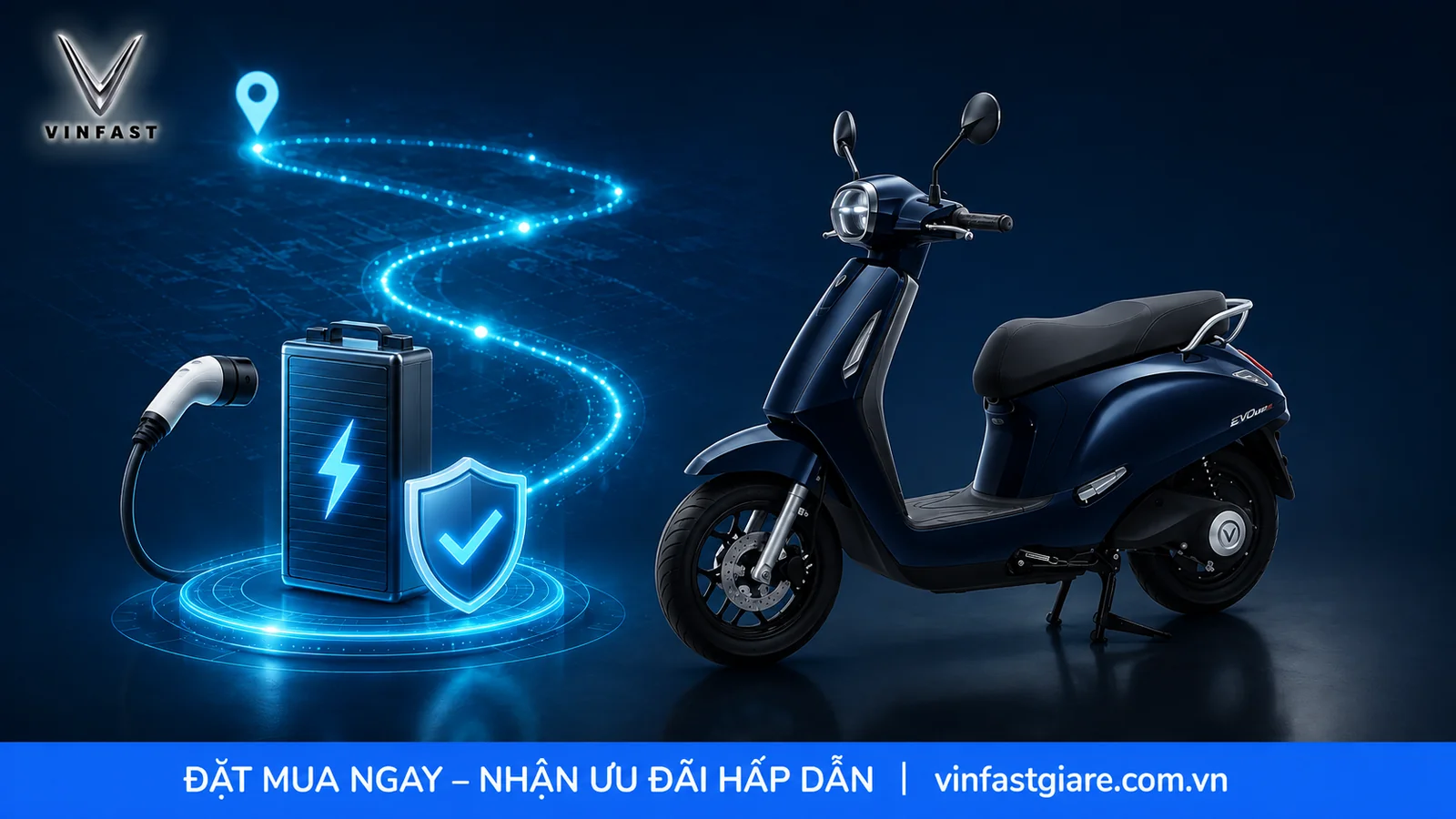 Pin và quãng đường di chuyển của VinFast Evo Lite Neo