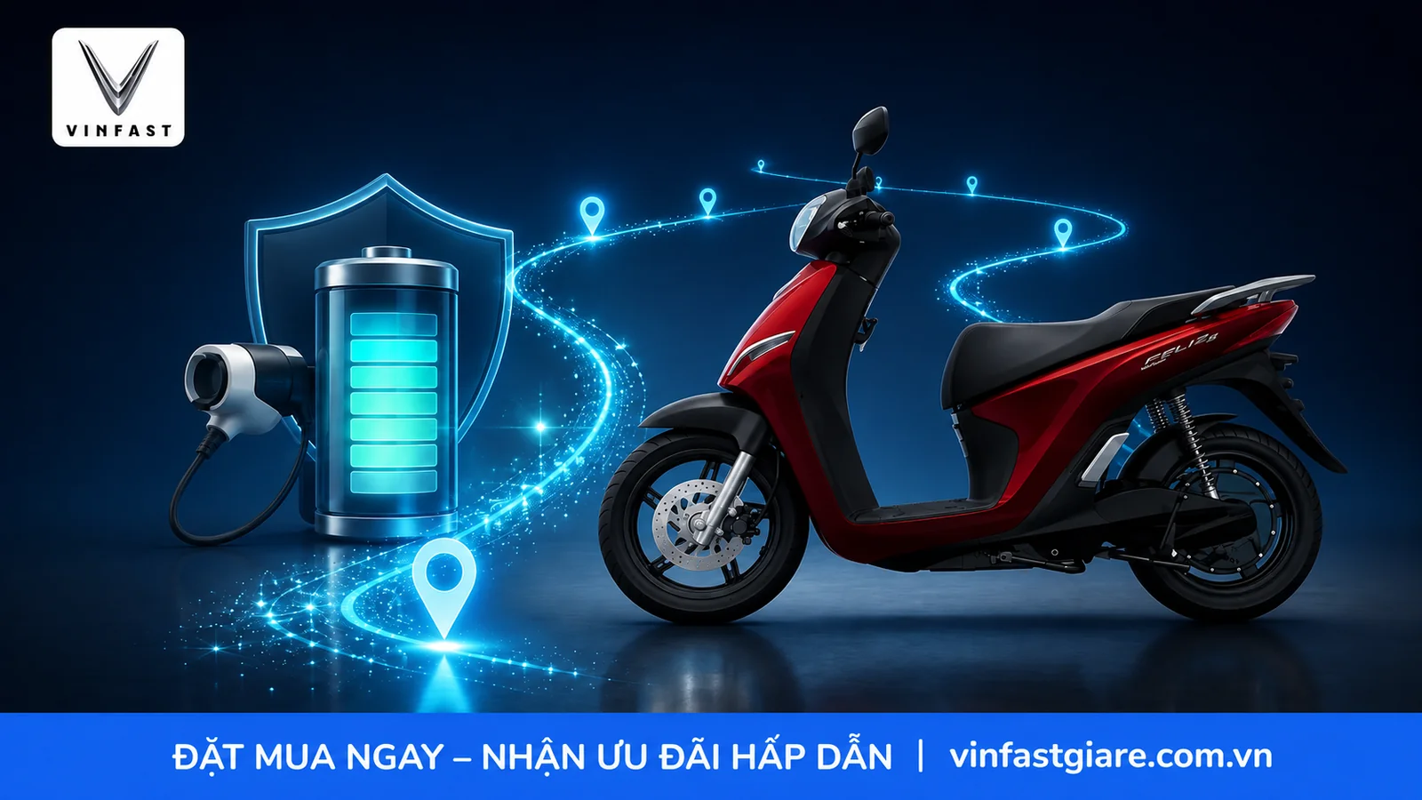 Pin và quãng đường di chuyển của VinFast Feliz II