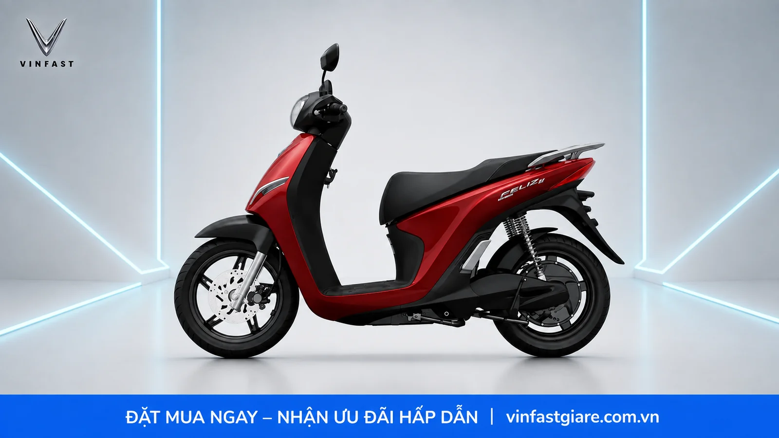 Thiết kế thân xe VinFast Feliz II nhìn từ bên hông