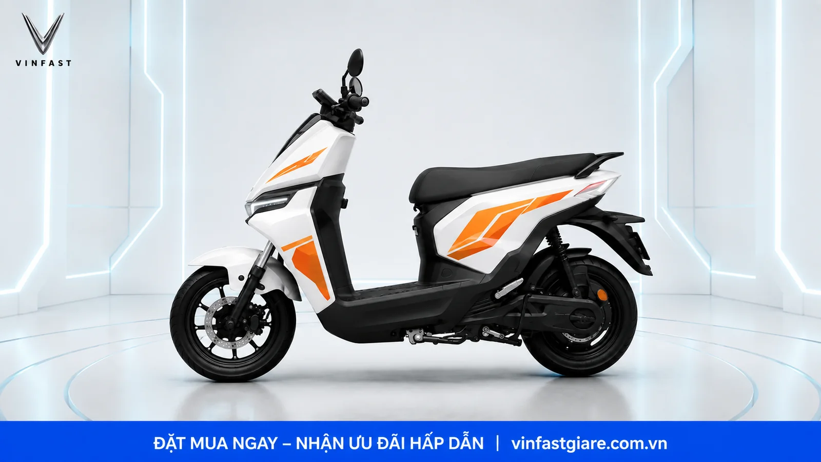 Thiết kế thân xe VinFast Flazz Max nhìn từ bên hông