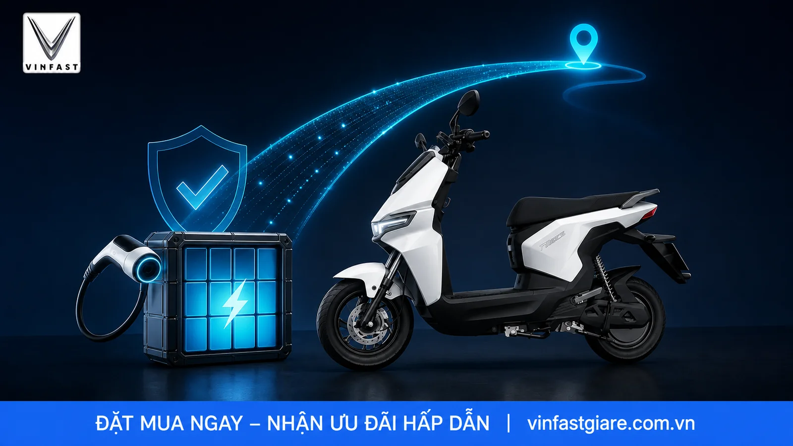 Pin và quãng đường di chuyển của VinFast Flazz