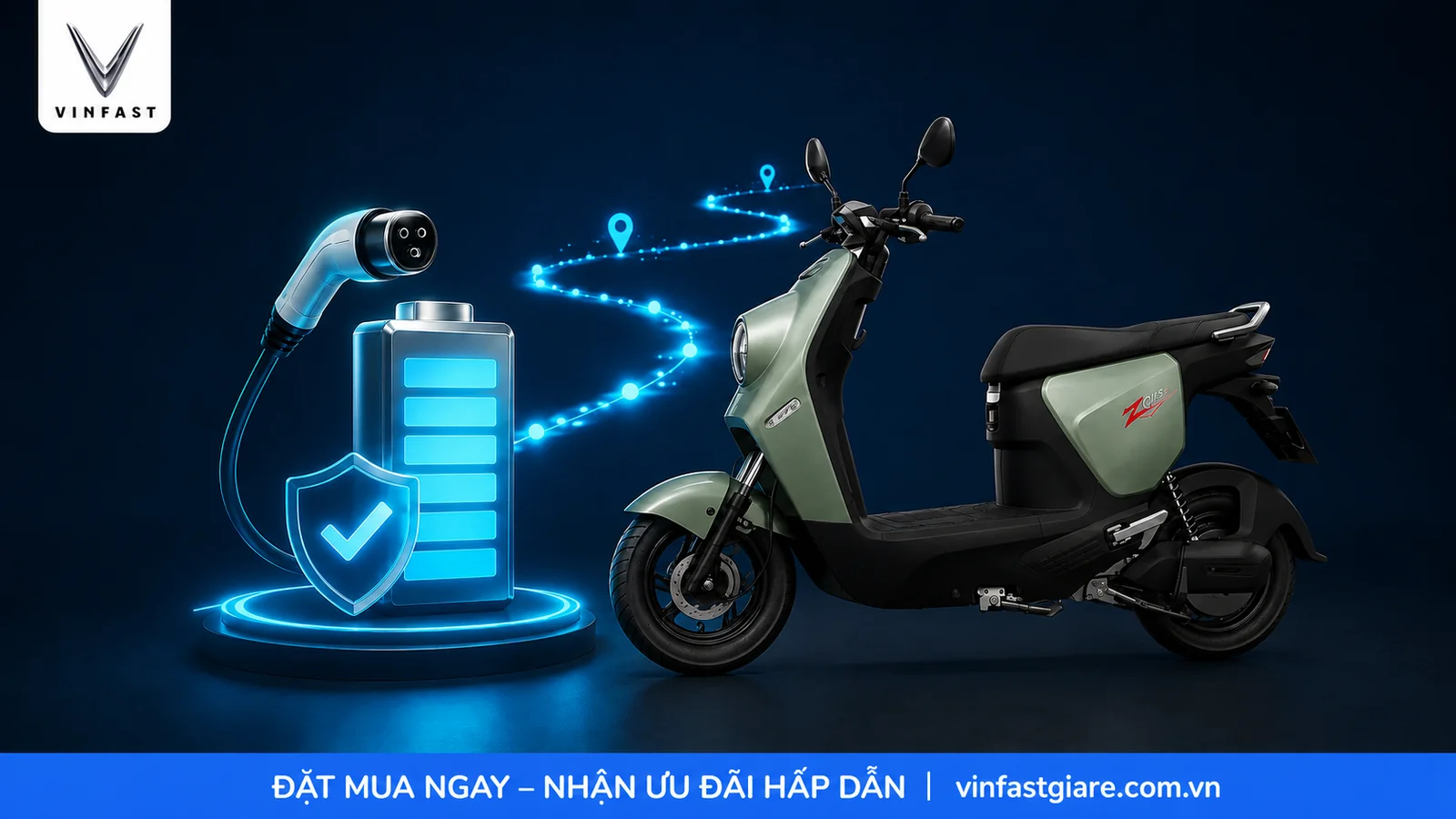Pin và quãng đường di chuyển của VinFast ZGoo